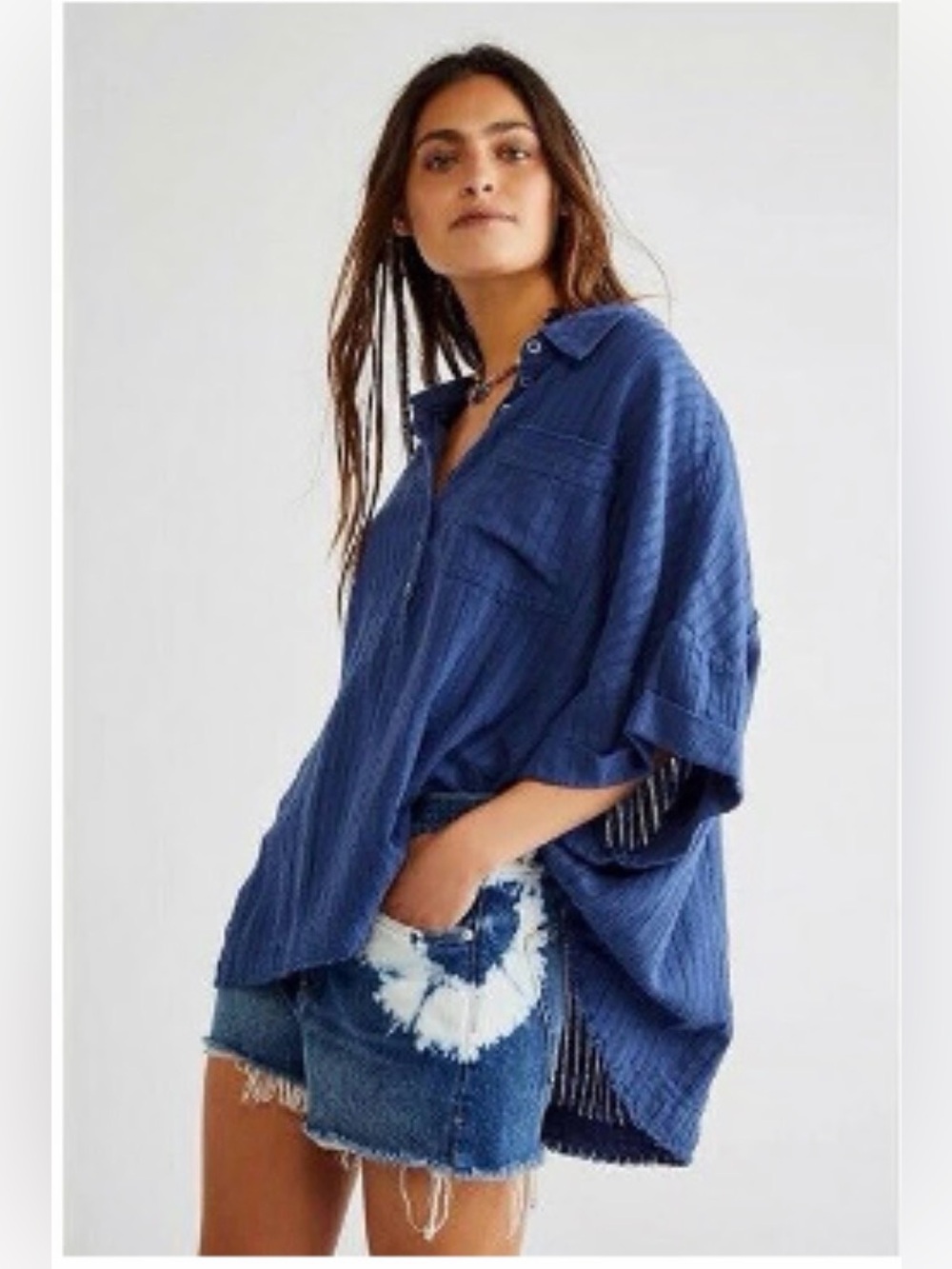 We the Free The Ava Cotton Top Shaded
Lake Blue / Small